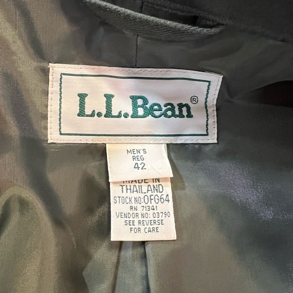 EUC heavy green LLBean Blazer Jacket sz 42 reg - Picture 5 of 9
